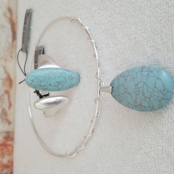 New Robert Lee Morris Soho Oval Stone Bracelet - Picture 7 of 10